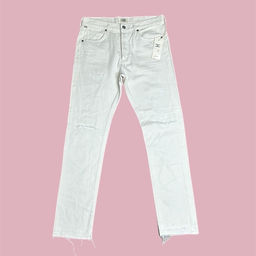 NWT Citizen of Humanity Men’s Corey Slouchy Slim Straight Leg Jeans Natural 32